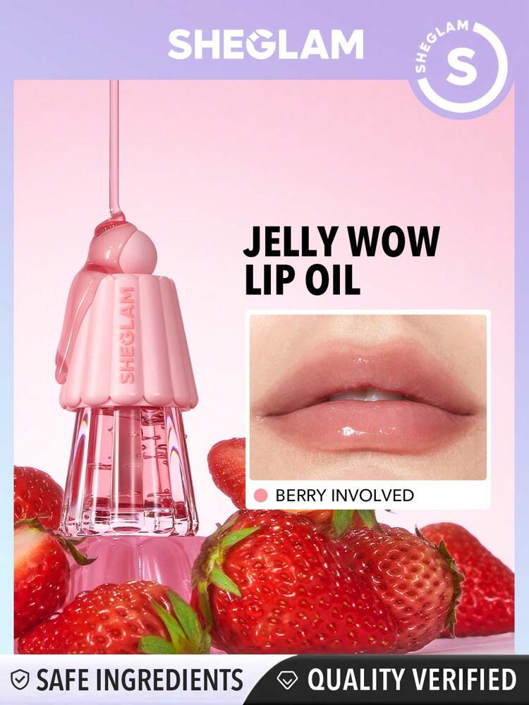 SHEGLAM Jelly Wow Hydrating Lip Oil - Glamorush