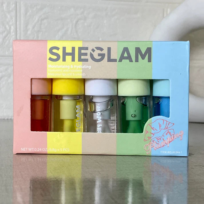 SHEGLAM Jelly Wow Lip Oil 5 in 1 pack - Glamorush