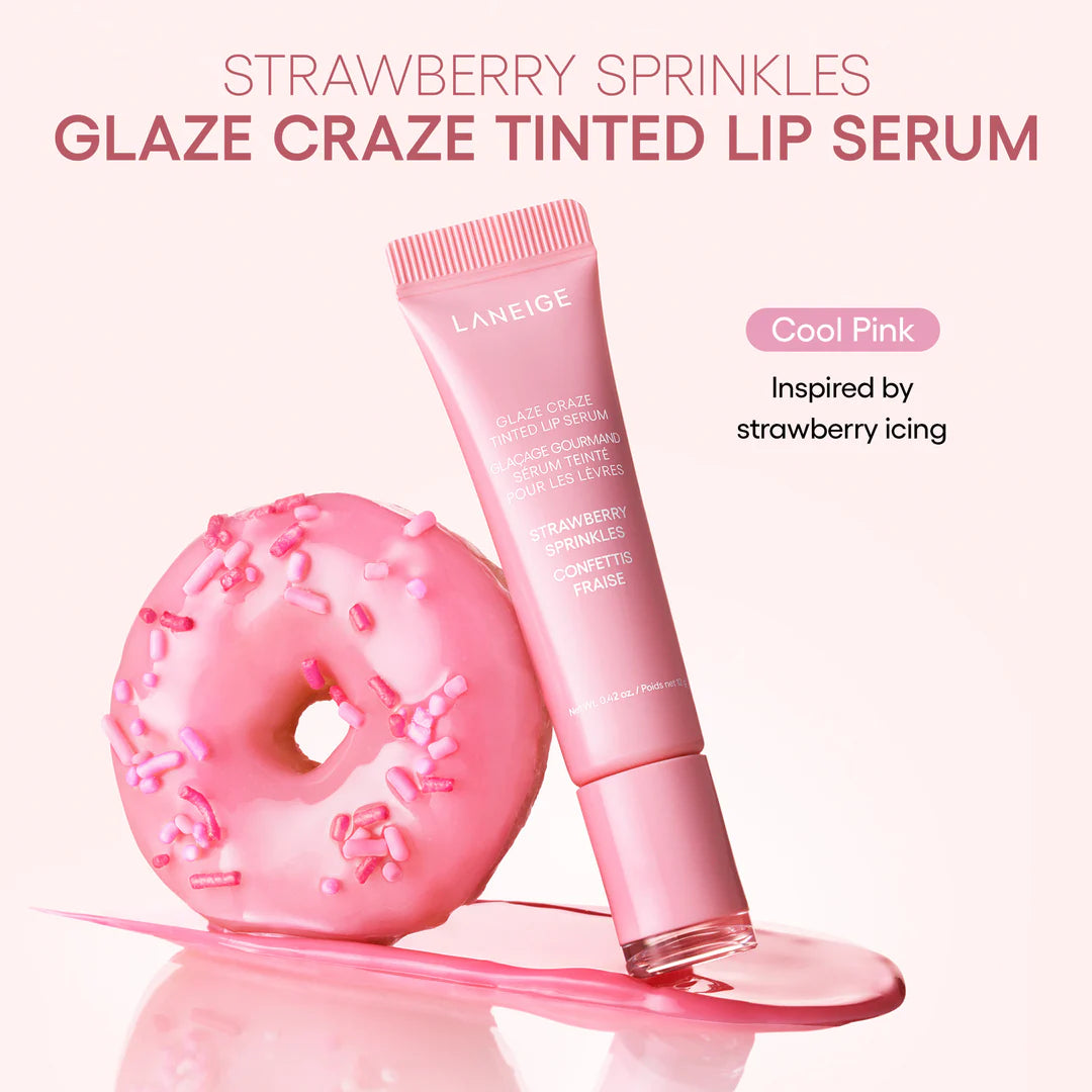 LANEIGE Glaze Craze Tinted Lip Serum - STRAWBERRY SPRINKLES
